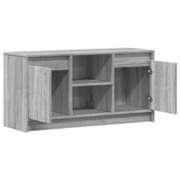 Berkfield Home TV Cabinet with LED Grey Sonoma 100x34x50 cm Engineered Wood - Size: 100 x 34 x 50 cm - thumbnail 9