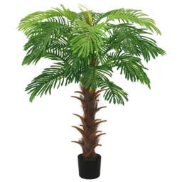 Berkfield Home Realistic Artificial Cycas Palm with Pot 140 cm Green - thumbnail 3