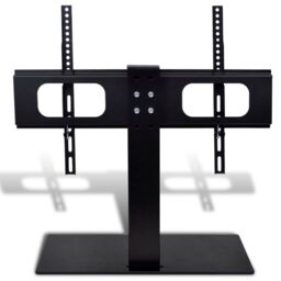 Berkfield Home Pedestal TV Stand for 37-55 Inch Screen Max VESA 600x400 mm 40kg in Black - thumbnail 5