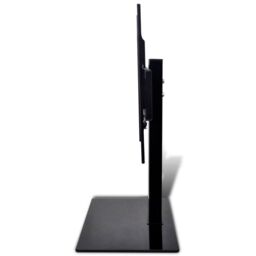 Berkfield Home Pedestal TV Stand for 37-55 Inch Screen Max VESA 600x400 mm 40kg in Black - thumbnail 3