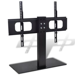 Berkfield Home Pedestal TV Stand for 37-55 Inch Screen Max VESA 600x400 mm 40kg in Black - thumbnail 4