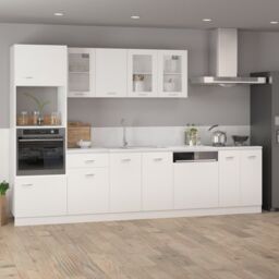 Berkfield Home Hanging Glass Cabinet White 80x31x60 cm Engineered Wood - Size: 80 x 31 x 60 cm - thumbnail 3