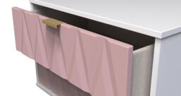 Ready Assembled 2 U Dallas 2 Drawer Side Table (Ready Assembled) in Dusty Pink - thumbnail 5