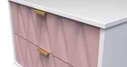 Ready Assembled 2 U Dallas 2 Drawer Side Table (Ready Assembled) in Dusty Pink - thumbnail 4