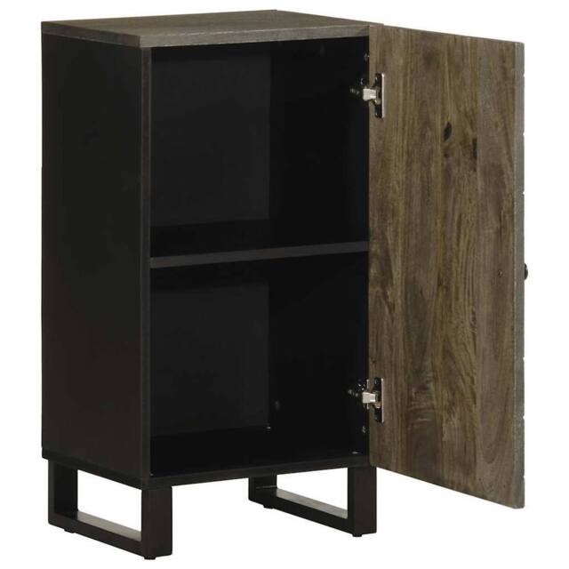 Berkfield Home Sideboard Black 40x33x75 cm Solid Wood Mango - Size: 40 x 33 x 75 cm - image 1