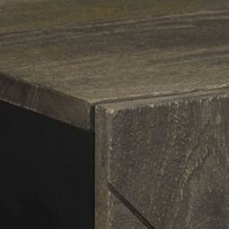 Berkfield Home Sideboard Black 40x33x75 cm Solid Wood Mango - Size: 40 x 33 x 75 cm - thumbnail 6