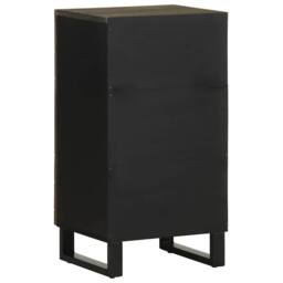 Berkfield Home Sideboard Black 40x33x75 cm Solid Wood Mango - Size: 40 x 33 x 75 cm - thumbnail 5