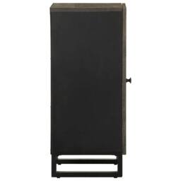 Berkfield Home Sideboard Black 40x33x75 cm Solid Wood Mango - Size: 40 x 33 x 75 cm - thumbnail 4