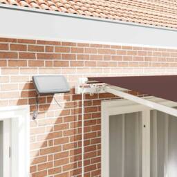 Berkfield Home Manual Retractable Awning with LED Brown 300x250 cm - thumbnail 4