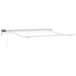 Berkfield Home Manual Retractable Awning with LED Brown 300x250 cm - thumbnail 8