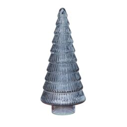 Ivyline Juniper Blue Glass Tree - H41cm W18cm - 2 other Colours & 2 Sizes Available - Hand finished - 2024 star performer in Pale Blue - thumbnail 2