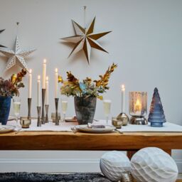 Ivyline Juniper Blue Glass Tree - H41cm W18cm - 2 other Colours & 2 Sizes Available - Hand finished - 2024 star performer in Pale Blue - thumbnail 6