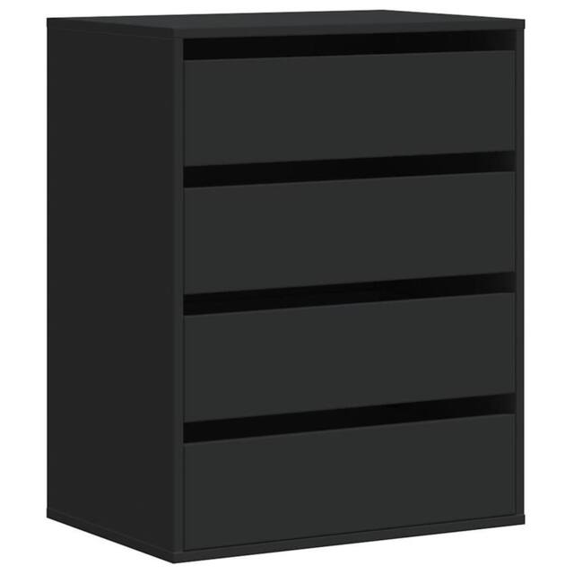 Berkfield Home Corner Chest of Drawers Black 60x41x76 cm Engineered Wood - Size: 60 x 41 x 76 cm - image 1