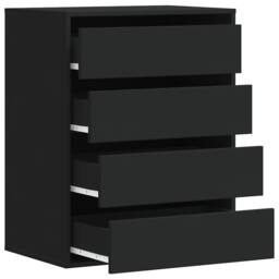 Berkfield Home Corner Chest of Drawers Black 60x41x76 cm Engineered Wood - Size: 60 x 41 x 76 cm - thumbnail 5
