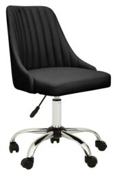 Orsina Ergonomic Off-White Leather Effect Home Office Chair, Comfortable Work From Home Chair, Movable Work Chair in Black - thumbnail 7