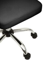 Orsina Ergonomic Off-White Leather Effect Home Office Chair, Comfortable Work From Home Chair, Movable Work Chair in Black - thumbnail 6