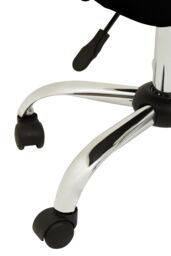Orsina Ergonomic Off-White Leather Effect Home Office Chair, Comfortable Work From Home Chair, Movable Work Chair in Black - thumbnail 5