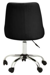 Orsina Ergonomic Off-White Leather Effect Home Office Chair, Comfortable Work From Home Chair, Movable Work Chair in Black - thumbnail 4