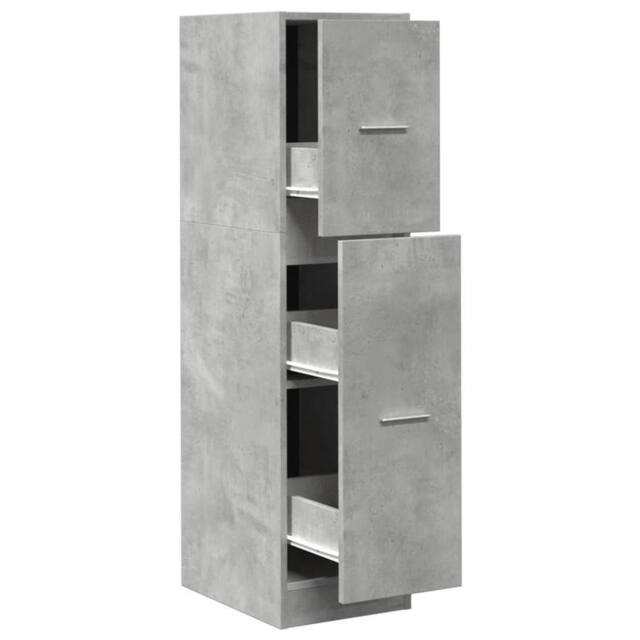 Berkfield Home Apothecary Cabinet Concrete Grey 30x41x118 cm Engineered Wood - Size: 30 x 41 x 118 cm - image 1