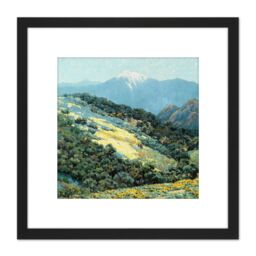 Artery8 Redmond Valley Splendor Landscape Painting 8X8 Inch Square Wooden Framed Wall Art Print Picture with Mount in Black - thumbnail 1