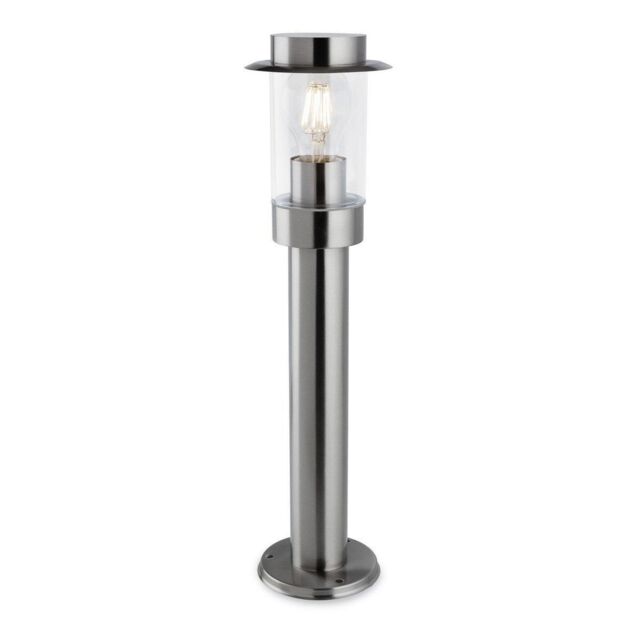 Netlighting Darwin Outdoor Bollards Stainless Steel IP44 E27 in Grey