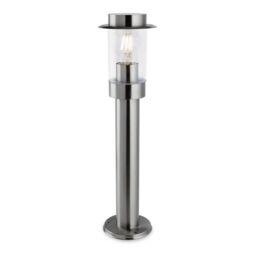 Netlighting Darwin Outdoor Bollards Stainless Steel IP44 E27 in Grey