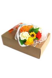 KDMD Orange Boxed Hand Soap Flower Bouquet - Elegant Gift Set - thumbnail 2