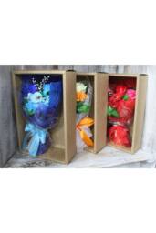 KDMD Orange Boxed Hand Soap Flower Bouquet - Elegant Gift Set - thumbnail 4