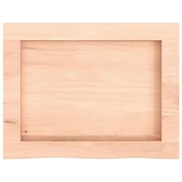 Berkfield Home Wall Shelf 40x30x(2-6) cm Untreated Solid Wood Oak in Light Tan - thumbnail 6