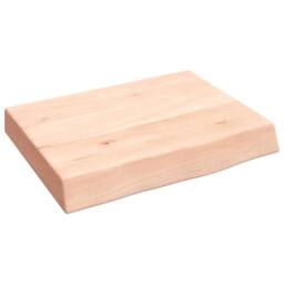 Berkfield Home Wall Shelf 40x30x(2-6) cm Untreated Solid Wood Oak in Light Tan - thumbnail 3