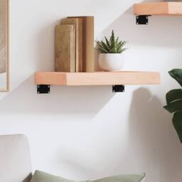 Berkfield Home Wall Shelf 40x30x(2-6) cm Untreated Solid Wood Oak in Light Tan