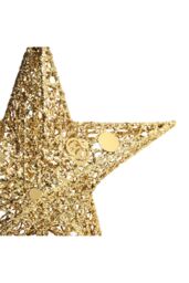 Living and Home Wrought Iron Christmas Tree Topper Star Ornament Home Decor in Gold - thumbnail 4