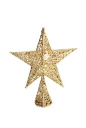 Living and Home Wrought Iron Christmas Tree Topper Star Ornament Home Decor in Gold - thumbnail 5