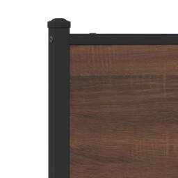 Berkfield Home Metal Bed Frame without Mattress Brown Oak 90x190 cm Single - thumbnail 9