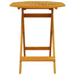 Berkfield Home 3 Piece Folding Bistro Set Solid Wood Acacia in Brown - thumbnail 4