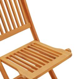 Berkfield Home 3 Piece Folding Bistro Set Solid Wood Acacia in Brown - thumbnail 8