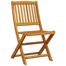 Berkfield Home 3 Piece Folding Bistro Set Solid Wood Acacia in Brown - thumbnail 5