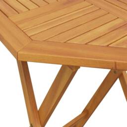 Berkfield Home 3 Piece Folding Bistro Set Solid Wood Acacia in Brown - thumbnail 7