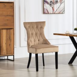 Artemis Home Genola Velvet Fabric Dining Chairs - Set of 2 in Brown - Size: 2 Pack - thumbnail 2