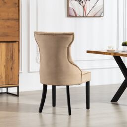 Artemis Home Genola Velvet Fabric Dining Chairs - Set of 2 in Brown - Size: 2 Pack - thumbnail 4