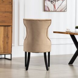 Artemis Home Genola Velvet Fabric Dining Chairs - Set of 2 in Brown - Size: 2 Pack - thumbnail 5
