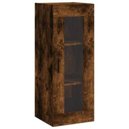 Berkfield Home Highboard Smoked Oak 34.5x34x180 cm Engineered Wood in Brown - thumbnail 5