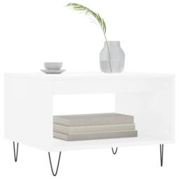 Berkfield Home Coffee Table White 60x50x40 cm Engineered Wood - Size: 60 x 50 x 40 cm - thumbnail 3