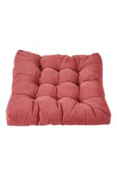 Living and Home Comfort Padded Corduroy Chair Cushion in Red - Size: 55 cm x 55 cm - thumbnail 4
