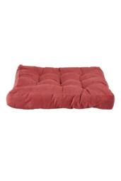 Living and Home Comfort Padded Corduroy Chair Cushion in Red - Size: 55 cm x 55 cm - thumbnail 5