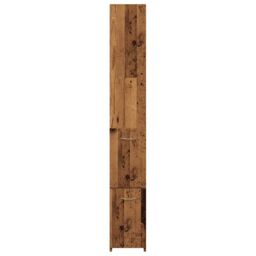 Berkfield Home Bathroom Cabinet Old Wood 25x25x170 cm Engineered Wood in Brown - Size: 25 x 25 x 170 cm - thumbnail 4