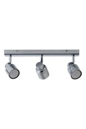 ValueLights Benton Adjustable Spotlight IP44 Rated Bathroom 3 Bar Ceiling Light in Silver - thumbnail 6