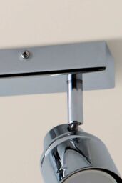 ValueLights Benton Adjustable Spotlight IP44 Rated Bathroom 3 Bar Ceiling Light in Silver - thumbnail 5
