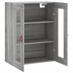 Berkfield Home Wall Mounted Cabinet Grey Sonoma 69.5x34x90 cm - thumbnail 7