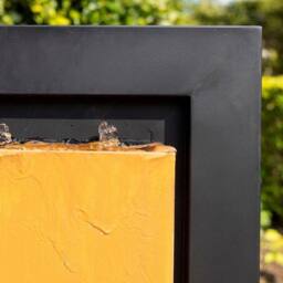 Primrose Almeida Column Water Wall Zinc Water Feature With Lights 120cm in Black - thumbnail 4